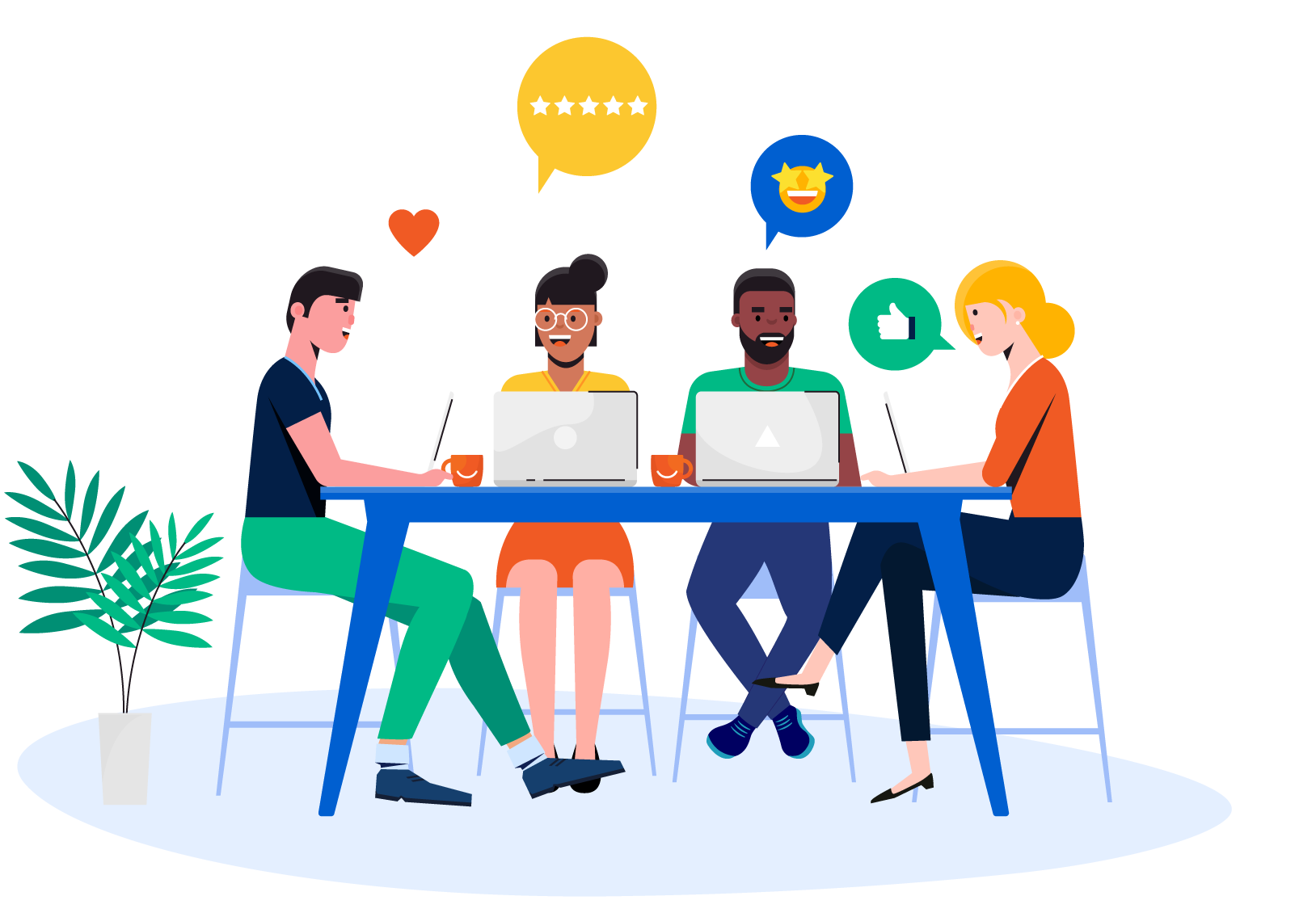 primalogik-lieu-de-travail-positif échange de feedback entre collègues