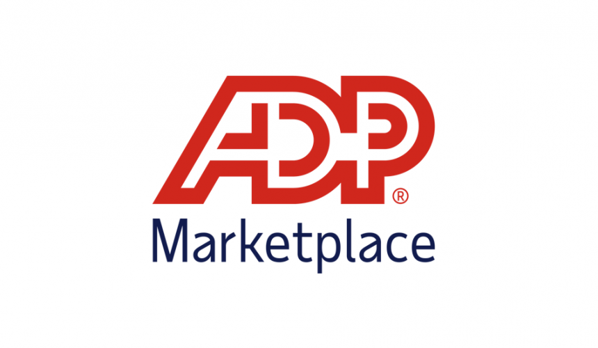 ADP marketplace logo in red and blue
