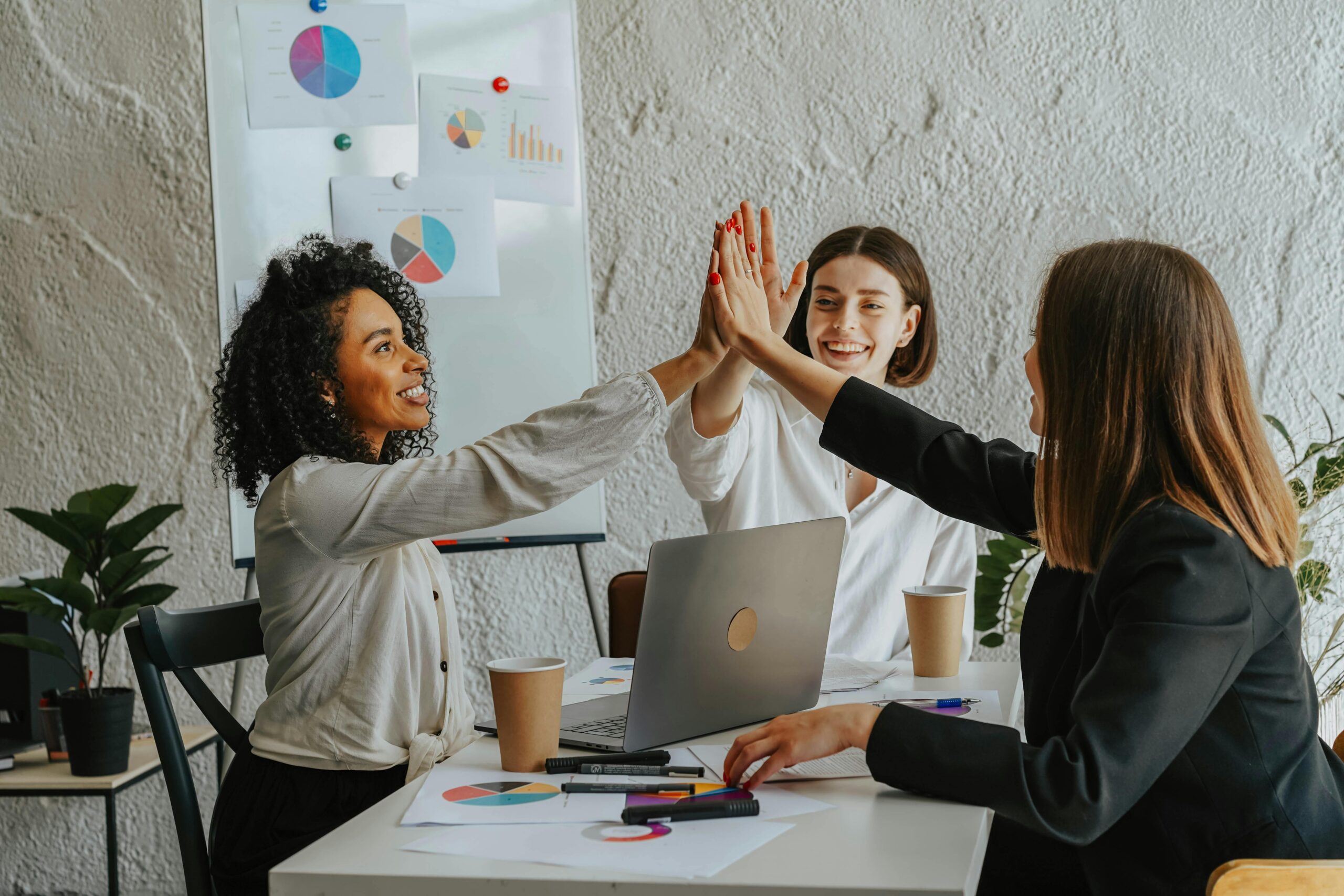 HR managers getting together to craft 360 surveys for all employees